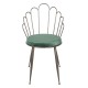 Krzesło w Stylu Skandynawskim z Zielonym Siedziskiem