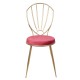 Krzesło w Stylu Skandynawskim z Czerwonym Siedziskiem