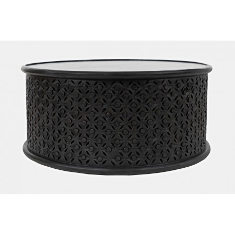 Okrągły Stolik Avola w Stylu Prowansalskim Czarny