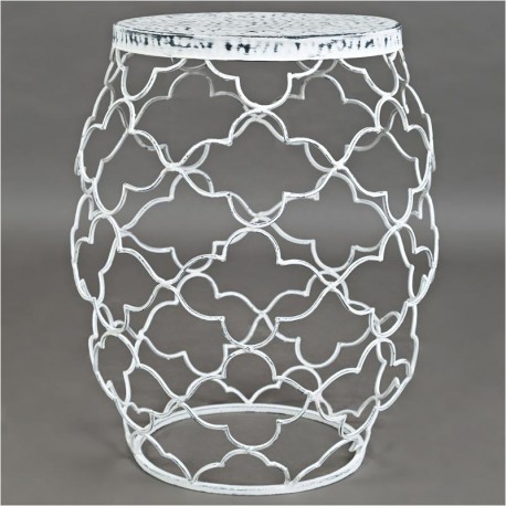 Ażurowy Stolik Metalowy Avola w Stylu Prowansalskim