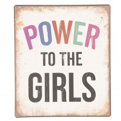 Metalowa Tabliczka Power To The Girl
