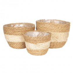 Plecione Kosze Na Kwiaty 3szt. A