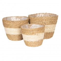 Plecione Kosze Na Kwiaty 3szt. B