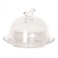 Szklana Maselnica Prowansalska z Ptaszkiem