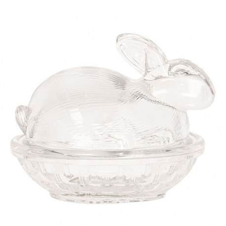 Szklany Pojemnik Jajo Królik