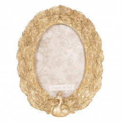 Złota Ramka Na Zdjęcia z Pawiem B