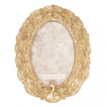 Złota Ramka Na Zdjęcia z Pawiem B