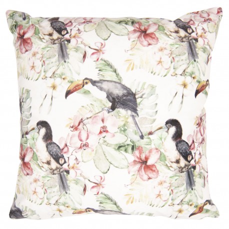 Poszewka z Papugami Na Poduszkę Ozdobną B
