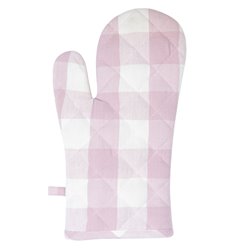 Rękawica Kuchenna w Stylu Prowansalskim w Kratę Różowa Clayre & Eef