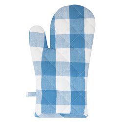 Rękawica Kuchenna w Stylu Prowansalskim w Kratę Niebieska Clayre & Eef