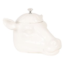 Storage jar head of cow