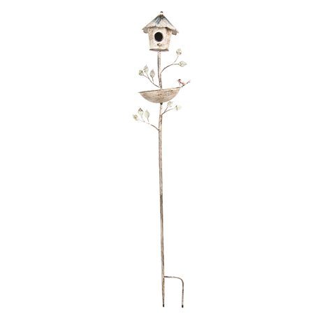 Garden stake birdhouse