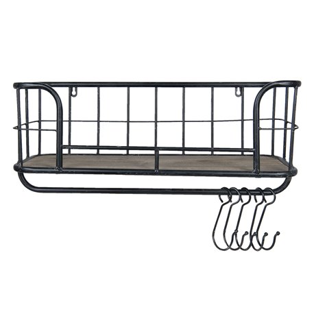 Wall rack iron and wood