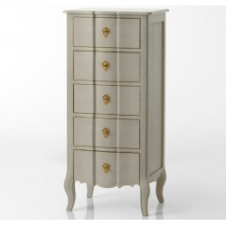 Komoda Prowansalska Szara Baletti Wysoka