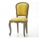 Krzesło w Stylu Prowansalskim Tapicerowany Żółte B