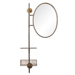Mirror with shelf and basket