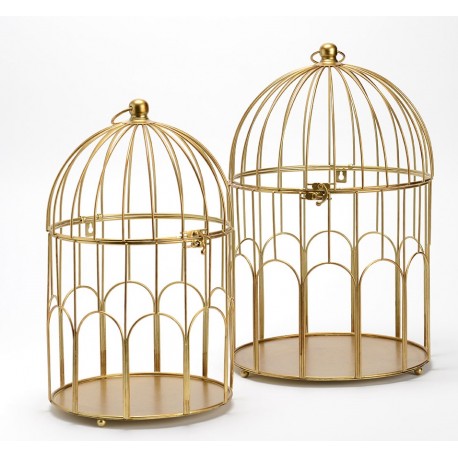 Klatki Ozdobne Złote 2szt.