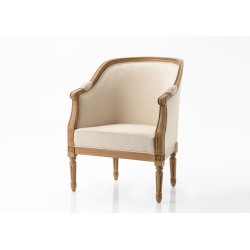 Fotel w Stylu Prowansalskim Beżowy A