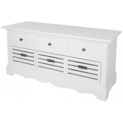 Komoda Prowansalska Niska Biała Riviera