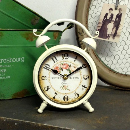 Retro Zegarek Budzik Róże 2