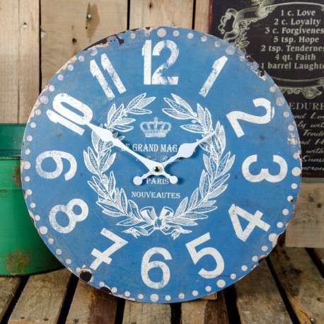 Zegar Vintage Niebieski