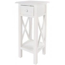 Stolik Prowansalski z Szufladą Biała Riviera 1