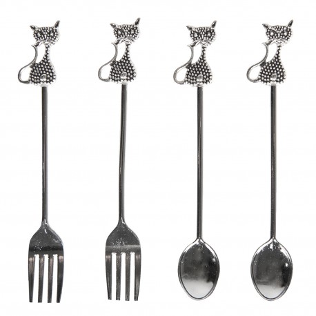 Sztućce Deserowe z Kotami Clayre & Eef