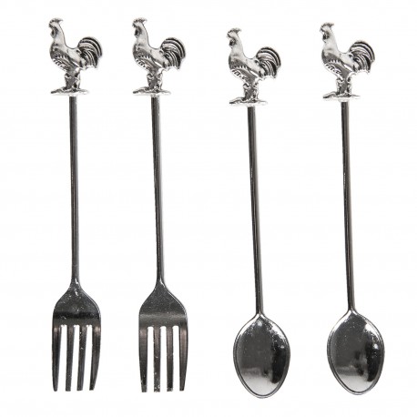 Sztućce Deserowe z Kogutami Clayre & Eef
