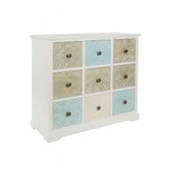 Komoda Prowansalska z Fakturą w Kwiaty B