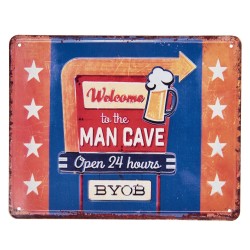 Metalowa Tabliczka Vintage Man Cave A Clayre & Eef