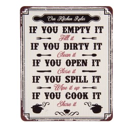 Metalowa Tabliczka Vintage Smile