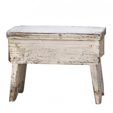 Stołek Postarzany Chic Antique Czarny