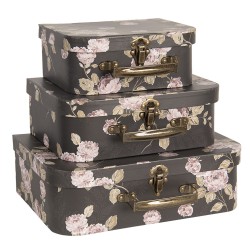 Pudła Ozdobne Kartonowe Okrągłe w Kropki 3szt. E