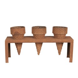 Rdzawa Osłonka Metalowa z Paskiem