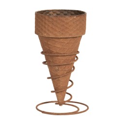 Rdzawa Osłonka Metalowa z Paskiem