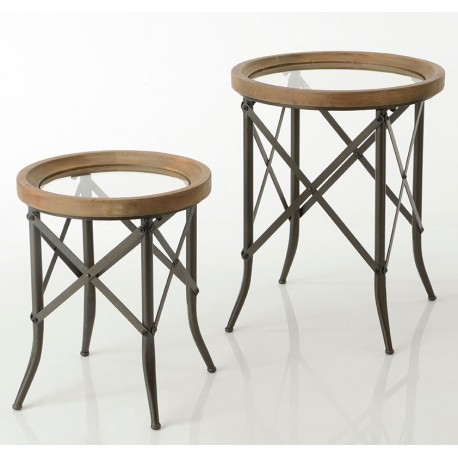 Stoliki okrągłe z metalu i szkła są idealne do salonu.