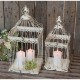 Klatki Ozdobne w Stylu Prowansalskim Chic Antique Kremowe 2szt.