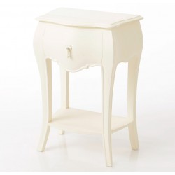 Stolik Nocny Prowansalski Crema z Otworem Na Kable