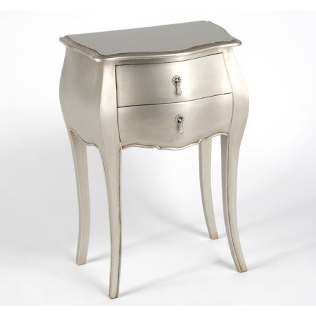 Stolik Nocny Srebrnozłoty Murani