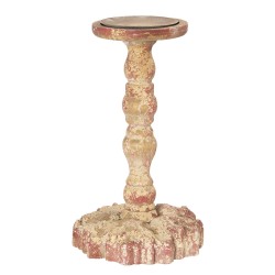 Drewniany Świecznik Prowansalski Szary A