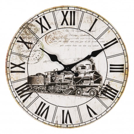 Zegar w Stylu Vintage z Lokomotywą A