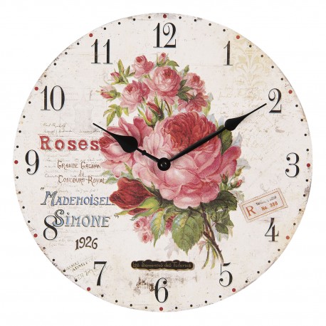 Zegar w Stylu Prowansalskim z Różami C