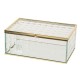 Szklane Pudełko ze Złotymi Krawędziami Liście M