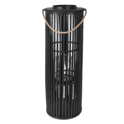 Drewniany Lampion Czarny M