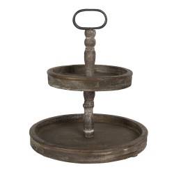 Piętrowa Patera Drewniana Biała