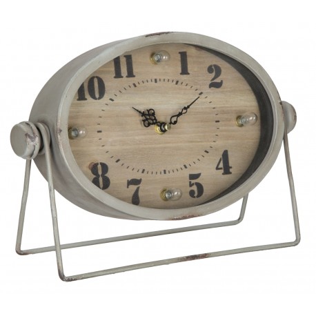 Zegar Stołowy Vintage z Lampkami Mauro Ferretti