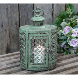 Lampion Latarnia Vintage Chic Zielony