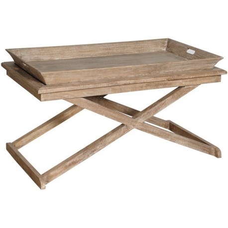 Stolik z Tacą Belldeco Classic Bielony