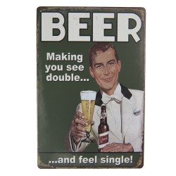 Metalowy Obrazek Retro Piwo