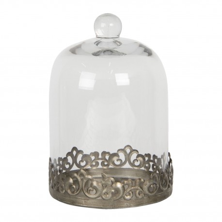 Biała Taca ze Szklanym Kloszem